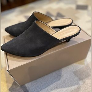 Jenni Kayne Kitten Heel Mule - Black Size 10